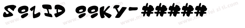 Solid Ooky字体转换